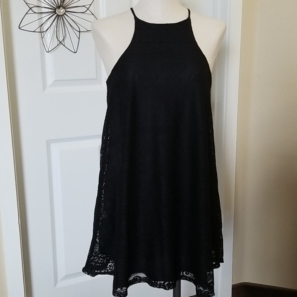 Anthro Sadie & Sage Black Lace Dress NWT Small
